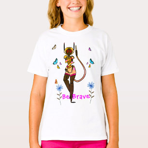 Camiseta Sé valiente arte divertido