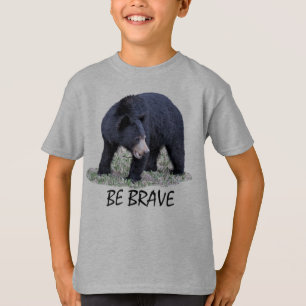 Camiseta Sé valiente - Oso negro