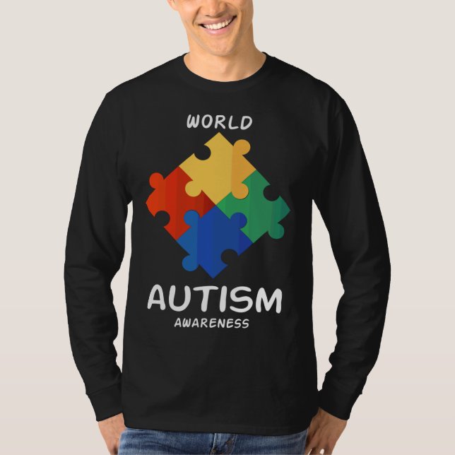 Camiseta Sea amable autismo conciencia Piezas de rompecabez (Anverso)