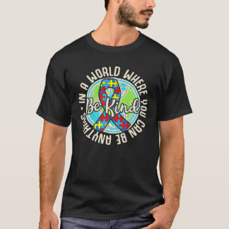 Camiseta Sea amable autismo Conciencia Rompecabezas Tierra 