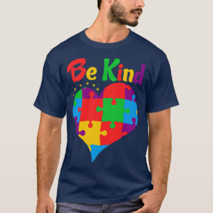Camiseta Sea amable autismo Rompecabezas Piezas Ayuda para