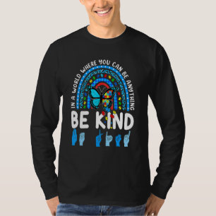 Camiseta Sea amable con el arco iris Amabilidad con el auti