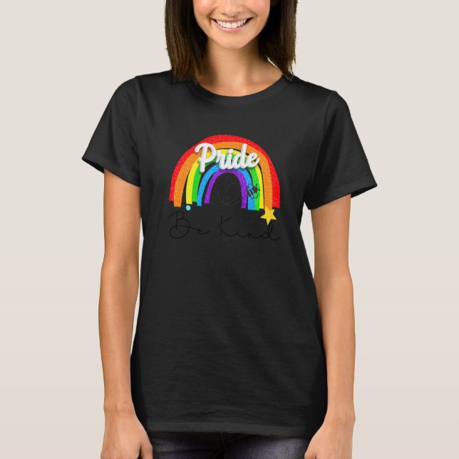 Camiseta Sea amable con el arcoiris Lgbtq+ Gay Les Pride As (Anverso)