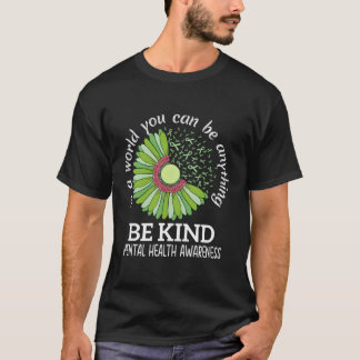 Camiseta Sea amable con la cinta verde como forma de concie