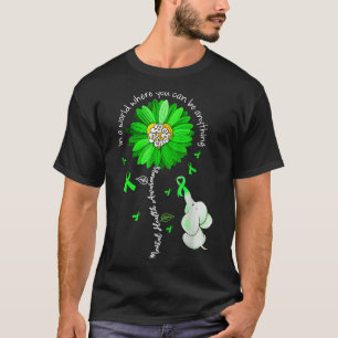 Camiseta Sea amable con la Cinta Verde Sunflower Mental Hea