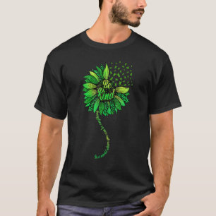 Camiseta Sea amable con la Cinta Verde Sunflower Mental Hea