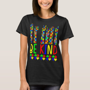 Camiseta Sea amable con la mano lenguaje de Rótulo Rompecab