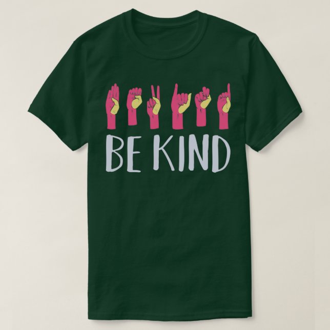 Camiseta Sea amable con los profesores de idiomas de Rótulo (Diseño del anverso)