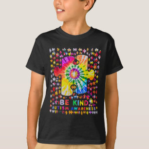 Camiseta Sea amable rompecabezas Tie Dye Autism Conciencia