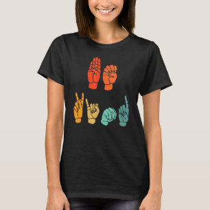 Camiseta Sea amable Rótulo de señalización manual Idioma Un