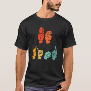Camiseta Sea amable Rótulo de señalización manual Idioma Un