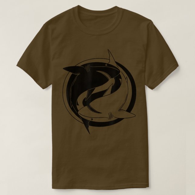 Camiseta Sea Animal Ying Yang Shark (Diseño del anverso)