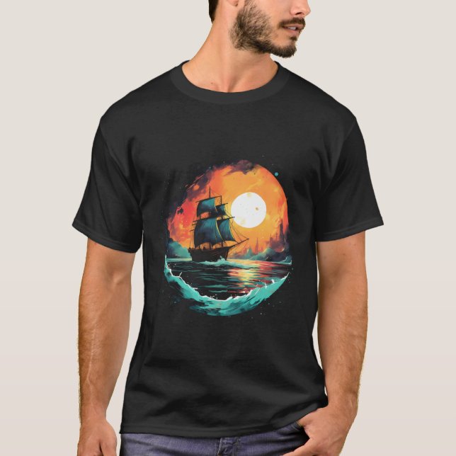 Camiseta Sea Captain Sailing Sailboat (Anverso)