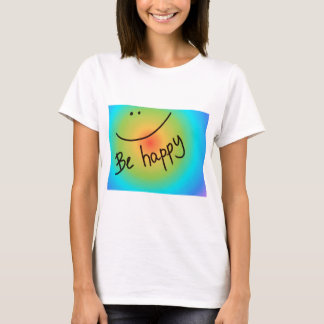 Camiseta "Sea" cara colorida feliz, manuscrita