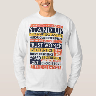 Camiseta Sea El Cambio Que Desee Ver A Feministas Derechos