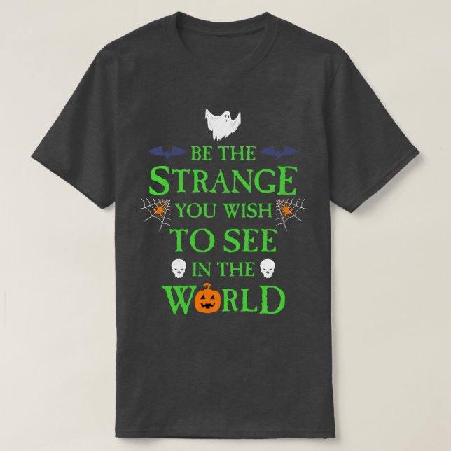 Camiseta Sea el extraño sabor de Halloween (Diseño del anverso)