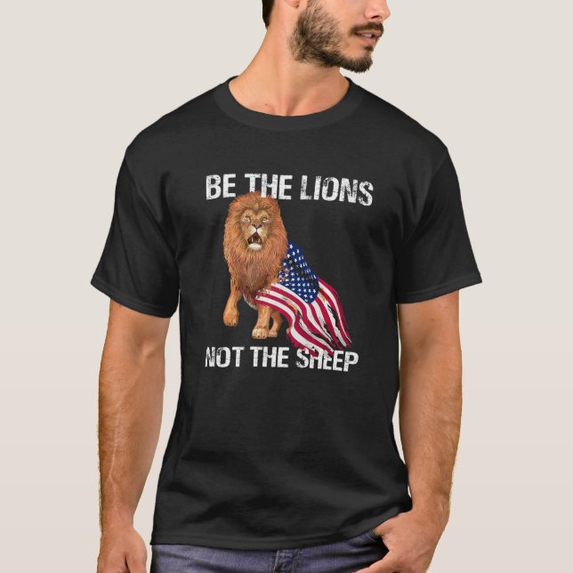 Camiseta Sea El León, No La Oveja, Motivación Patriótica A (Anverso)