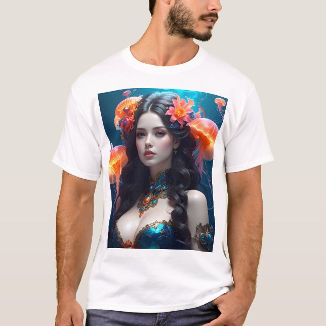 Camiseta Sea Empress – Mystical Beauty in a Jellyfish Realm (Anverso)