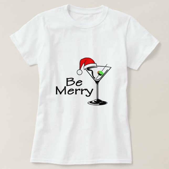 Camiseta Sea Felices Navidad Martini (Diseño del anverso)