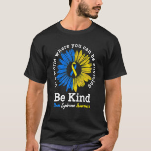 Camiseta Sea Kind Down Syndrome Awareness Ribbon Sunflower