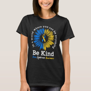 Camiseta Sea Kind Down Syndrome Awareness Ribbon Sunflower