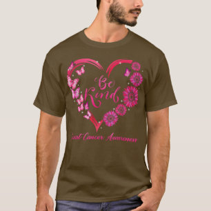 Camiseta Sea Kind Heart Sunflower Butterflies Cáncer de Mam