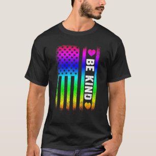 Camiseta Sea Kind Lgbt Lgbtq Orgullo Gay Bandera Arcoiris E