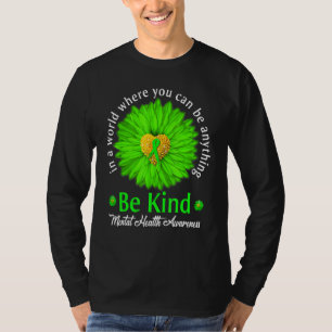 Camiseta Sea Kind Mental Health Awareness Green Ribbon Sunf