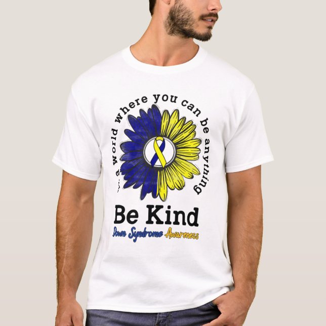 Camiseta Sea Kind World Down Day Awareness Ribbon S (Anverso)