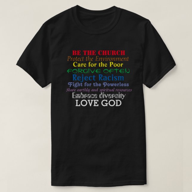 Camiseta Sea la iglesia (Diseño del anverso)