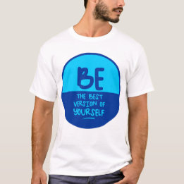 Camiseta SEA LA MEJOR VERSIÓN DE TI MISMO, círculo azul