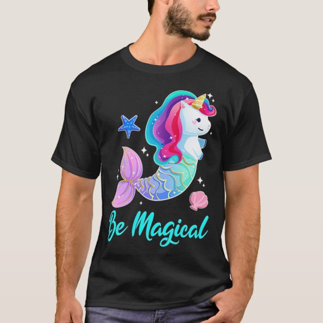 Camiseta Sea la sirena mágica Unicorn Squad Mermicorn bff (Anverso)
