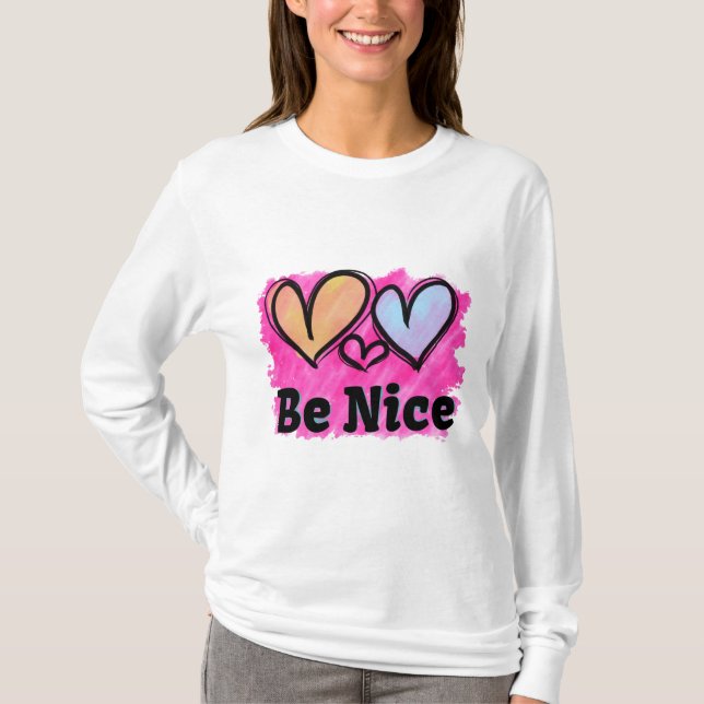 Camiseta Sea lindo corazón acuarela (Anverso)