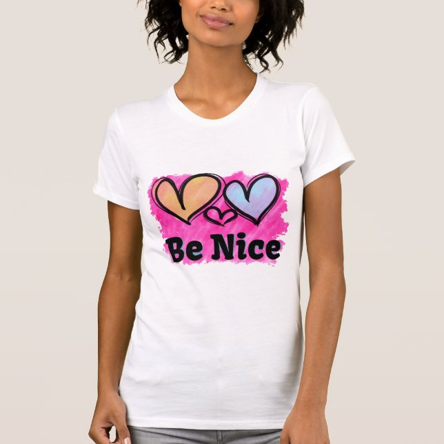 Camiseta Sea lindo corazón acuarela (Anverso)