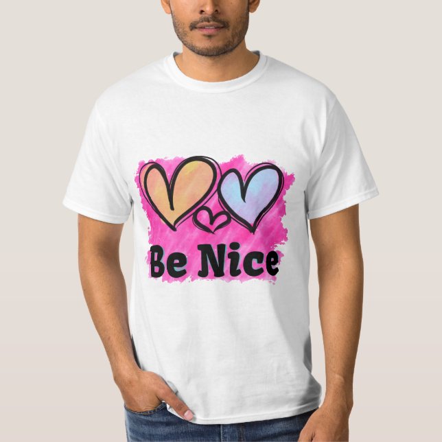 Camiseta Sea lindo corazón acuarela (Anverso)
