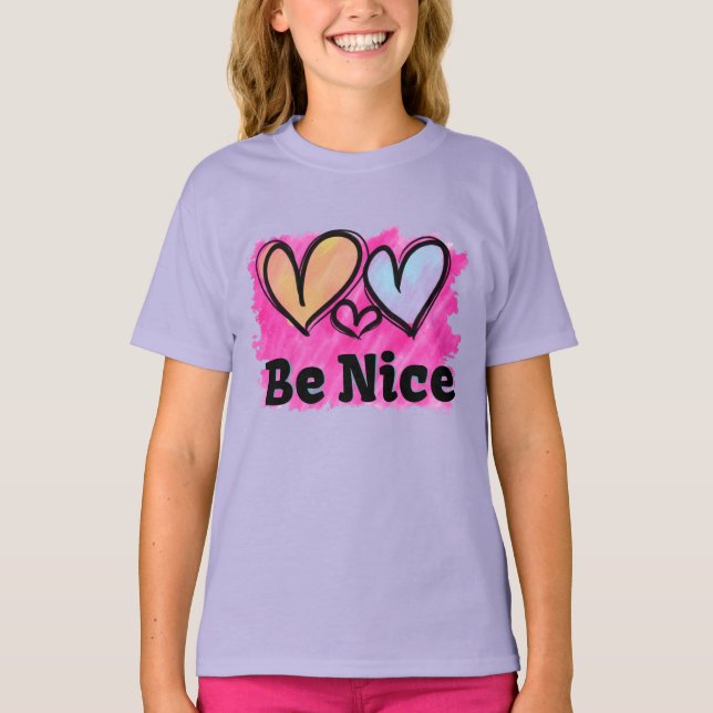 Camiseta Sea lindo corazón acuarela (Anverso)