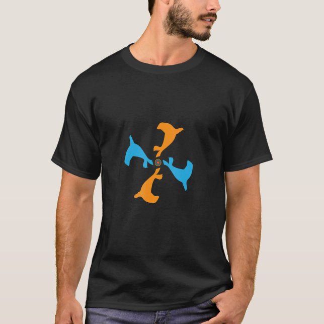 Camiseta Sea Lion Animal Mandala Pattern (Anverso)