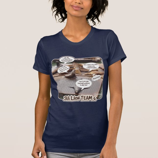 Camiseta Sea Lion Team 6 Divertido lema Ocean Life (Anverso)