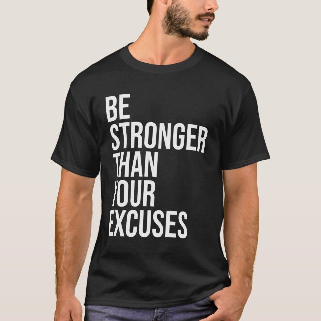Camiseta Sea Más Fuerte Que Sus Excusas Aa Na 12 Step Sober (Anverso)
