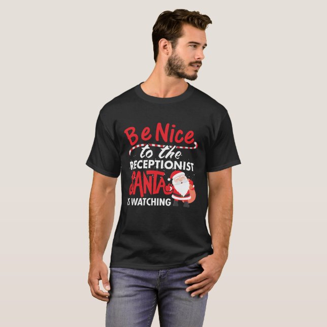Camiseta Sea Niza al recepcionista que Santa está mirando (Anverso completo)