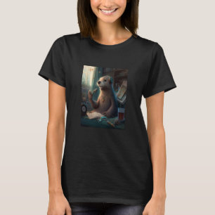 Camiseta Sea Otter Jugando Videojuegos Sea Otter Gamer