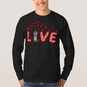 Camiseta Sea Otter Lover Funny Hearts Love Sea Otter Valent
