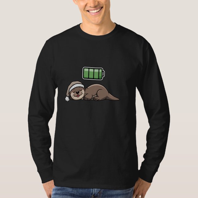 Camiseta Sea Otter Sleeping Recharging Night Bedtime (Anverso)