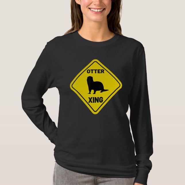 Camiseta Sea Otter Xing  Animal  Women's River Otter (Anverso)