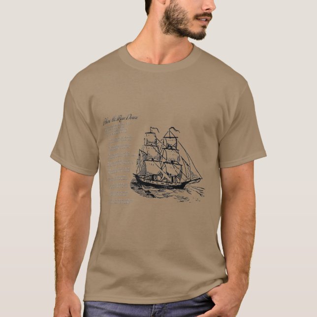 Camiseta Sea Shanty Song, Ship, Blow the Man Down (Anverso)