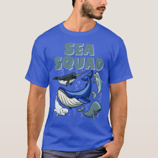 Camiseta Sea Squad Kids Learning Sea Whale DolphinOrca