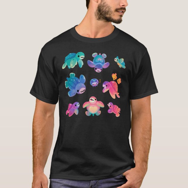 Camiseta Sea turtle friends retro (Anverso)