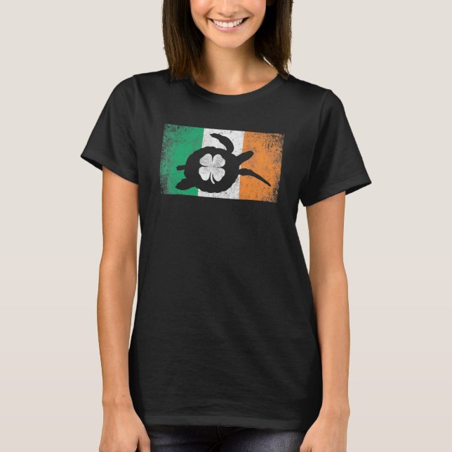 Camiseta Sea Turtle St Patrick's Day Irish Flag Ireland Sai (Anverso)