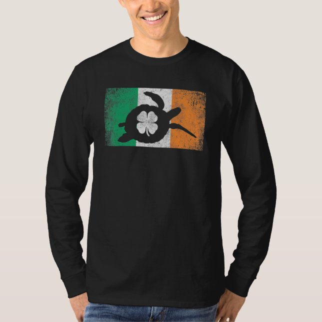 Camiseta Sea Turtle St Patrick's Day Irish Flag Ireland Sai (Anverso)