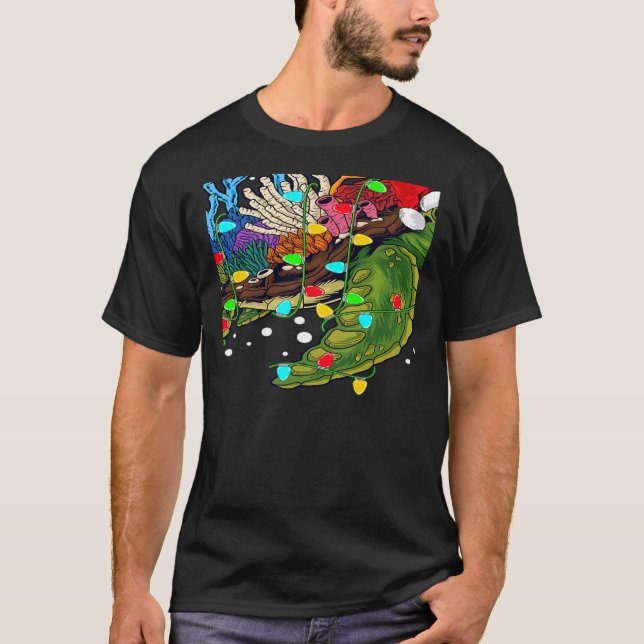 Camiseta Sea Turtle Xmas Lights Santa Sea Turtle Christmas (Anverso)